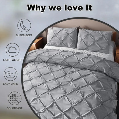 Grey Lorette Marigold Quilt / Doona / Duvet Cover set