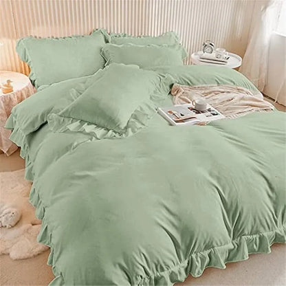 Ruffled Edge Capri Eden Quilt / Doona / Duvet Cover set