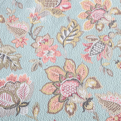 100% Cotton Blush Aqua Rosehaven Coverlet Bedspread Set