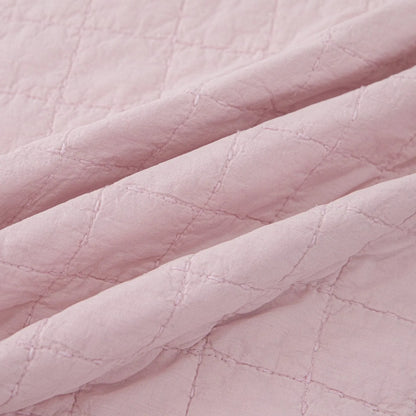 100% Cotton Embossed Pink Fringe Dream Coverlet Bedspread Set