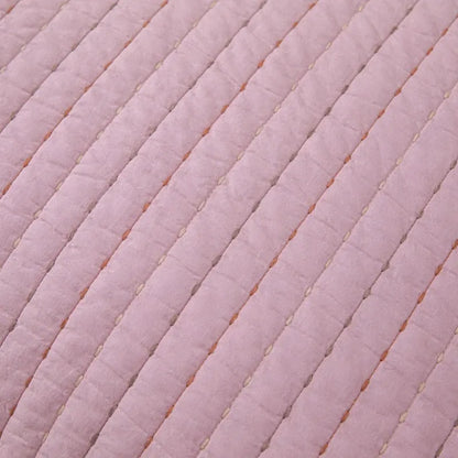 100% Cotton Embossed Pink Stripe Serenity Coverlet Bedspread Set