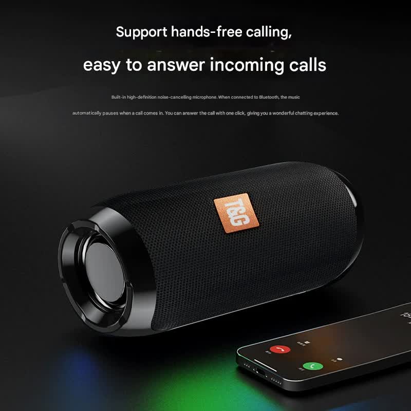 Red (cross red) Portable Bluetooth Speaker - HiFi 360 Degree Audio Wireless Mini Speaker, Support Hands-free Calling