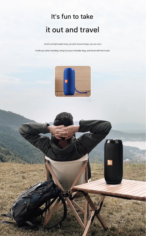 Red (cross red) Portable Bluetooth Speaker - HiFi 360 Degree Audio Wireless Mini Speaker, Support Hands-free Calling