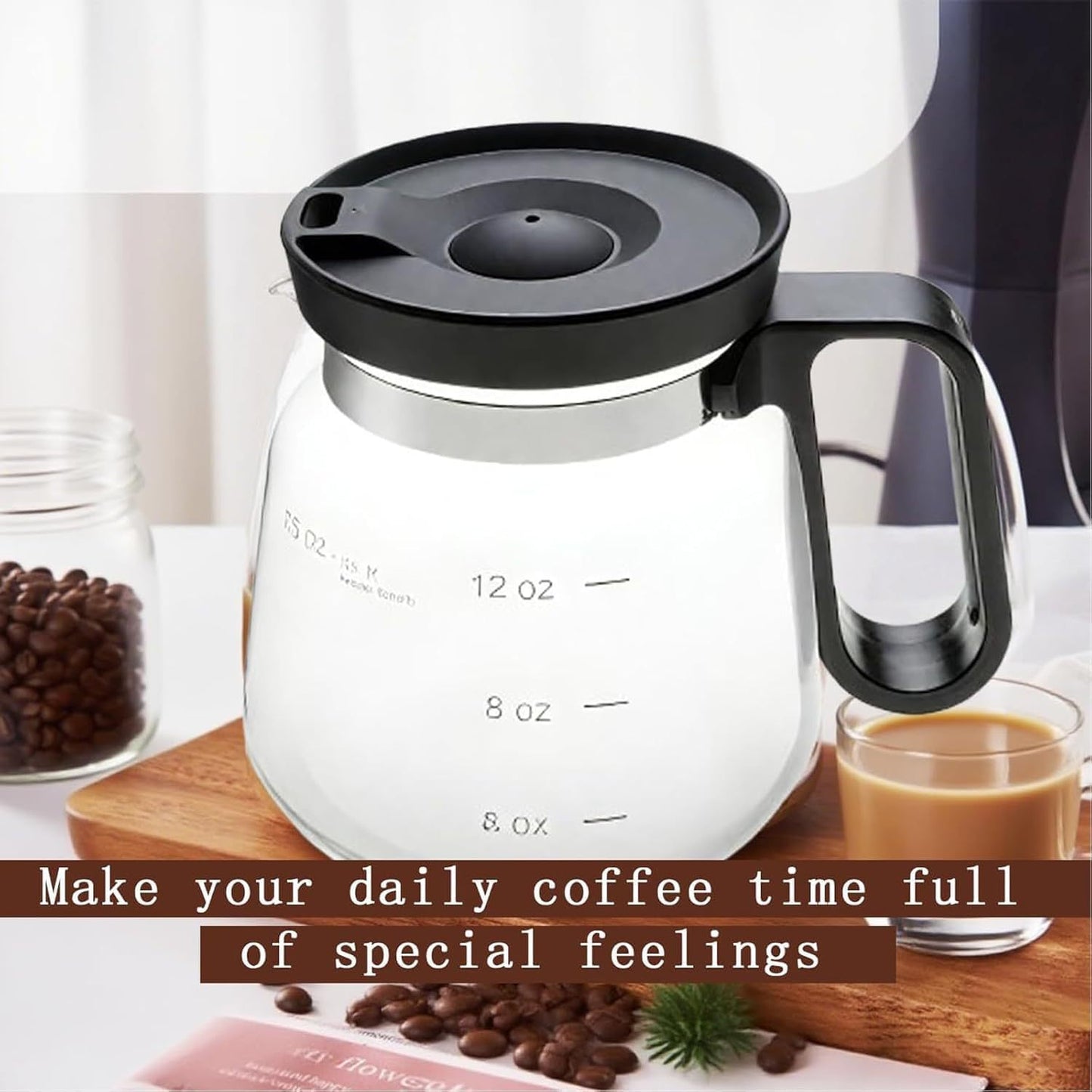 Premium 16oz Glass Coffee Mug Set with Reusable Straw and Cleaning Brush – 300ml Elegant Glass Tumbler