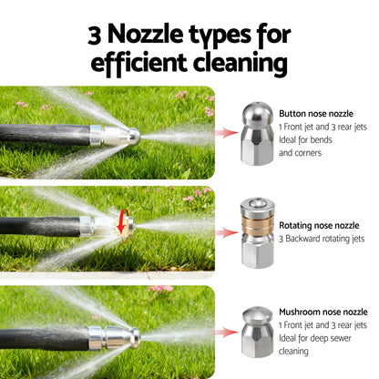 Giantz Pressure Washer Hose 30M 5800PSI Power Replacement Extension 1/4'' Quick Connect