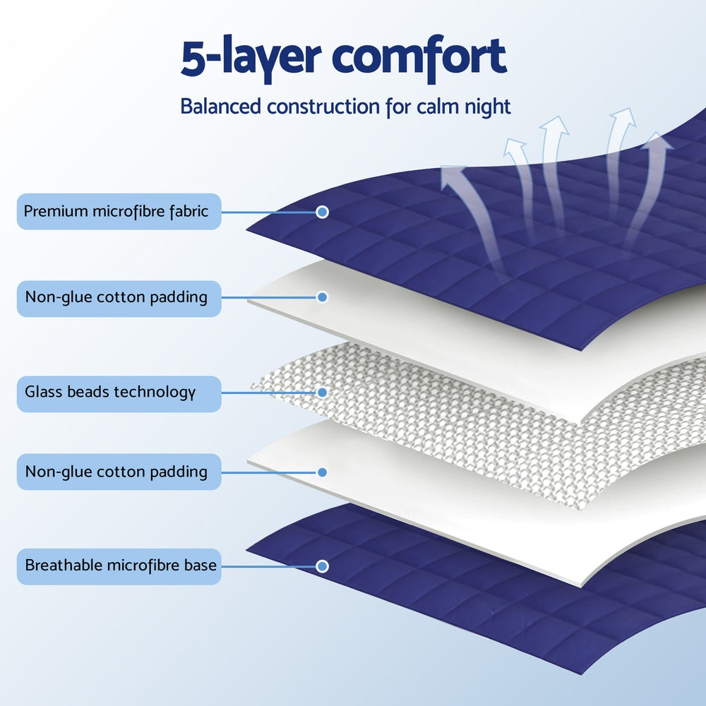 Giselle Bedding Weighted Blanket 9KG Kids Adults Heavy Gravity Relax Calm Blue