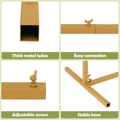 Wedding Arch Backdrop Stand Set of 3 Gold Metal Wedding Arched Frame, Easy to Assemble, Stable Balloon Arch Standfor Wedding, Baby Shower, Party Decoration