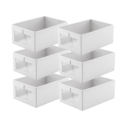 Artiss 6 Pack Linen Closet Organizers and Storage Foldable Clothing Bins