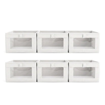 Artiss 6 Pack Linen Closet Organizers and Storage Foldable Clothing Bins