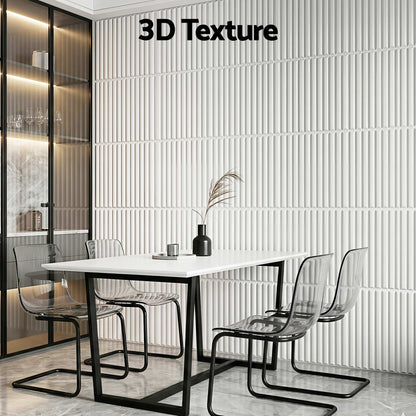 Artiss 3D Wall Panels Vertical PVC Decorative Panels 50x50cm Set of 15 Feature Wall Vert