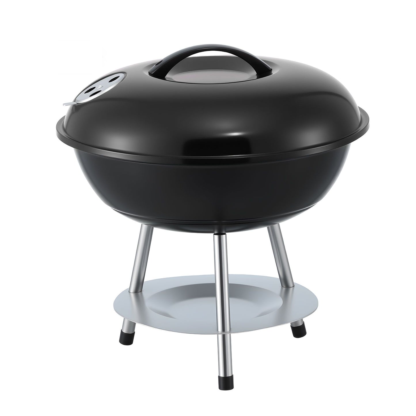 Grillz Charcoal BBQ Grill Portable with Lid for Camping Outdoor