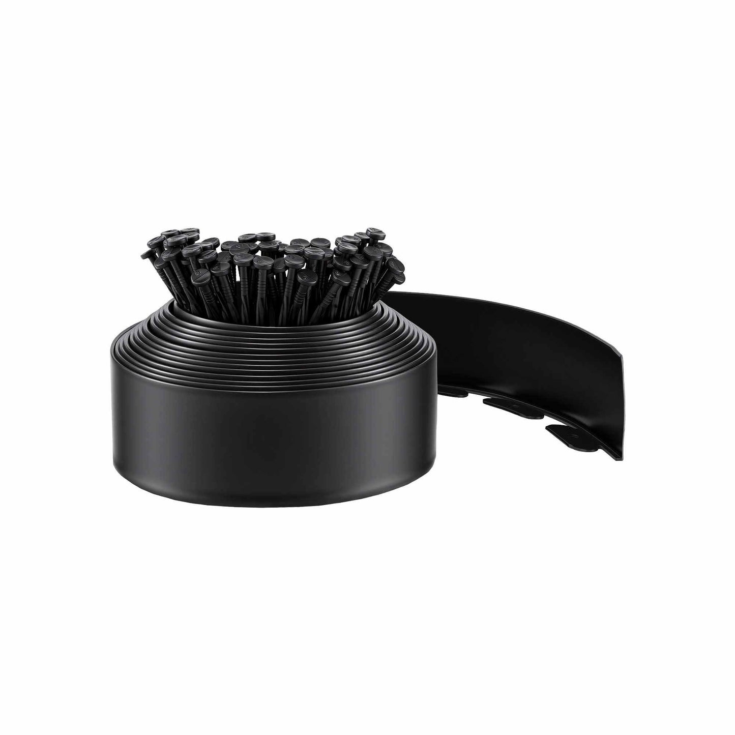 Green Fingers Garden Edging 33ft 30pcs Flexible Garden Border Plastic Lawn Edging Black