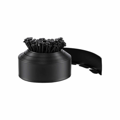 Green Fingers Garden Edging 33ft 30pcs Flexible Garden Border Plastic Lawn Edging Black