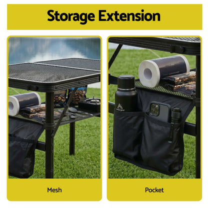 Gardeon BBQ Camp Table, 60*40*56 Portable Foldable Lightweight Grill Outdoor Metal Table 2.5kg