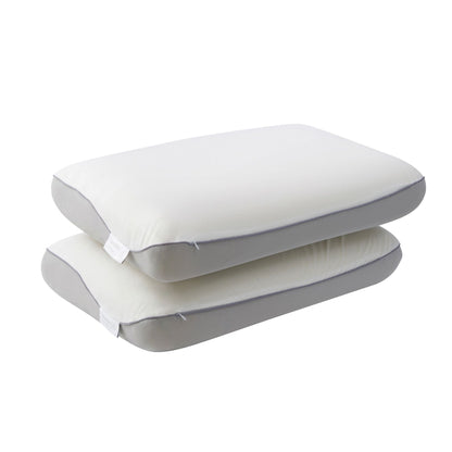 ROOMSENSE Reversible Dual-Sided Memory Foam Pillow, Ice-Cooling & Warm Fabric Sides, 55D Ultra-High Density Ergonomic Contour Pillow for Neck Pain Relief, Back & Side Sleepers