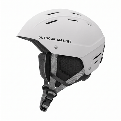 OutdoorMaster Kelvin II Ski Helmet - Snow Sport Helmet Snowboard Helmet for Men Women & Youth White L