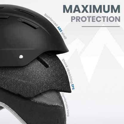 OutdoorMaster Kelvin II Ski Helmet - Snow Sport Helmet Snowboard Helmet for Men Women & Youth White L