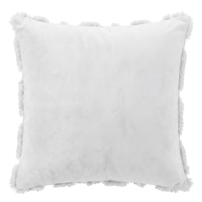 Jingle Jollys Christmas Tree Pillow Covers 2 Packs Cushion Covers Soft Faux Fur Jacquard Throw Pillow Covers 45 x 45cm White