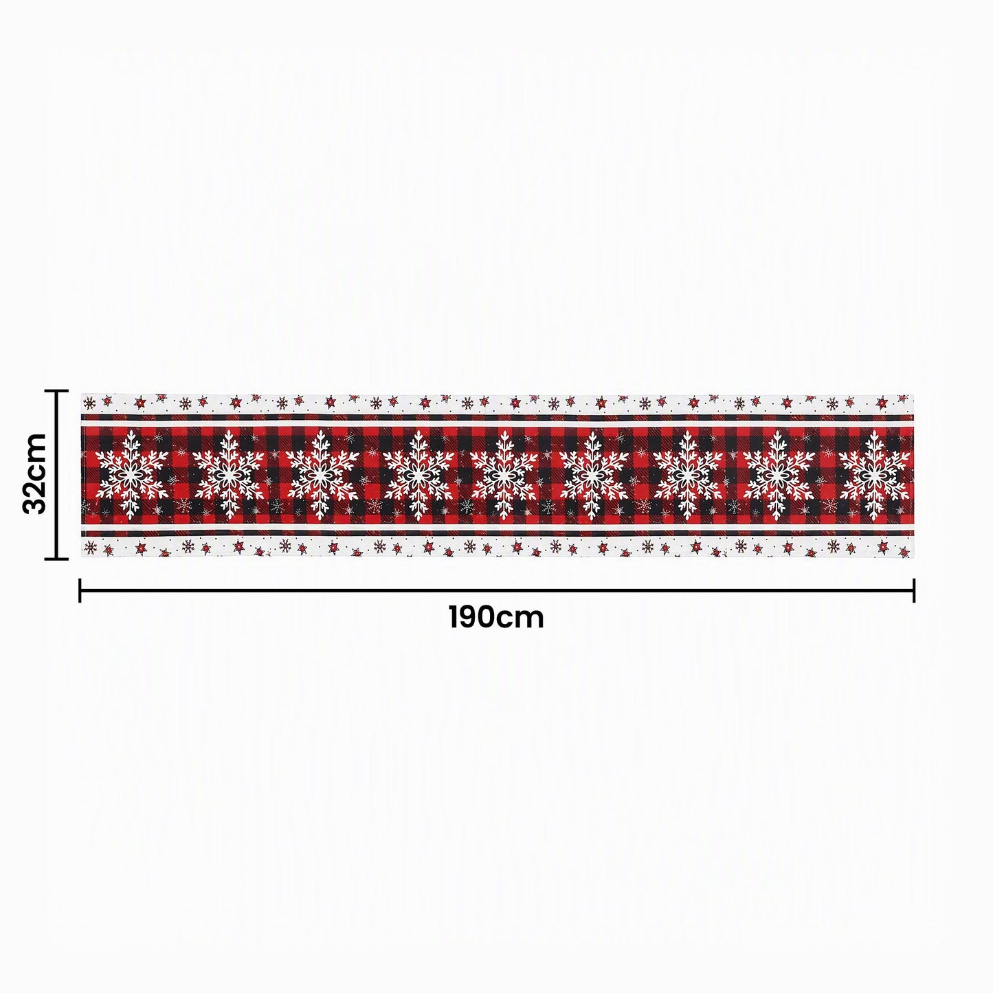 Jingle Jollys Christmas Table Runner Snowflake 190x32CM Dining Party Decor Linen