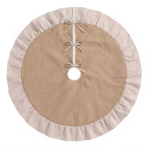 Jingle Jollys 120cm Christmas Tree Skirt Linen Christmas Tree Mat Decor