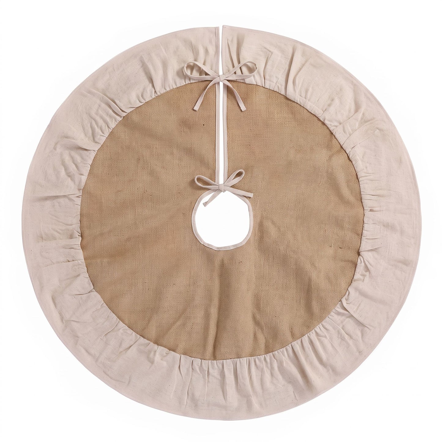 Jingle Jollys 90cm Christmas Tree Skirt Linen Christmas Tree Mat Decor