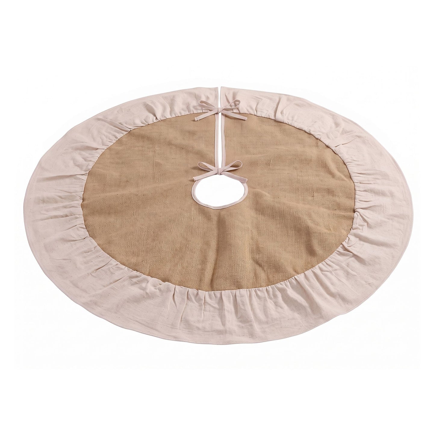 Jingle Jollys 90cm Christmas Tree Skirt Linen Christmas Tree Mat Decor