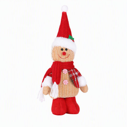 Jingle Jollys Christmas Gingerbread Man Standing Ornament Knitted Christmas Indoor Decor