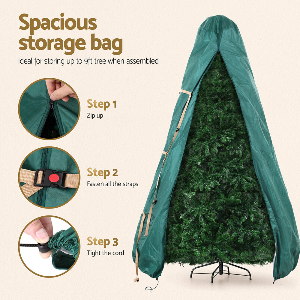 Jingle Jollys Christmas Tree Storage Bag Fits Up to 9ft Tree Xmas Bag Green
