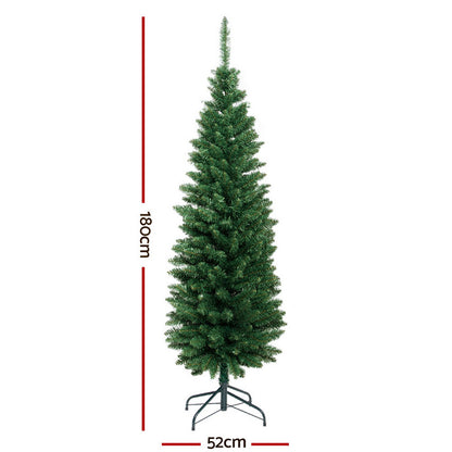 Jingle Jollys Christmas Tree 1.8m Xmas Tree Decorations Green 300 Tips