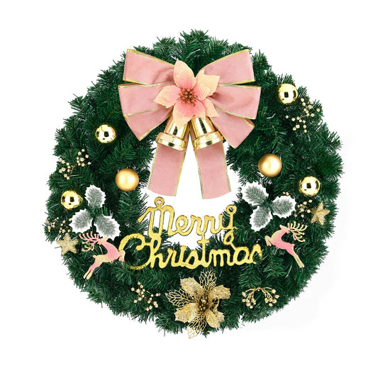 Jingle Jollys Christmas Wreath 60CM Garland Flowers Baubles Party Decorations