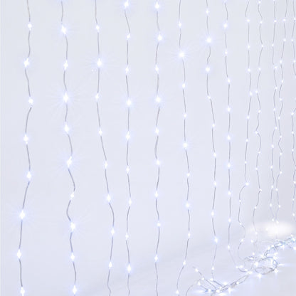Jingle Jollys 3X3M Christmas Lights Curtain String Light 300 LED Cool White