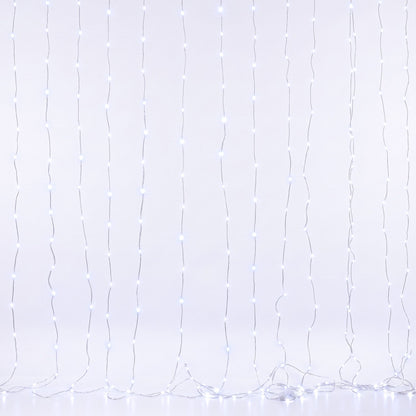 Jingle Jollys 3X3M Christmas Lights Curtain String Light 300 LED Cool White