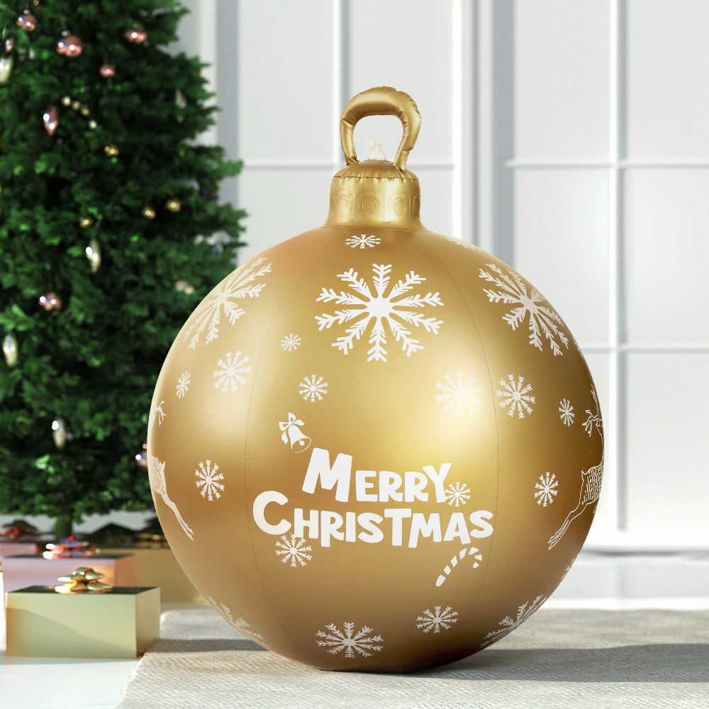 Jingle Jollys Christmas Inflatable Ball Bauble 60cm Outdoor Decoration Gold