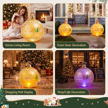 Jingle Jollys Christmas Inflatable Ball 60cm Led Illuminated Xmas Decoration