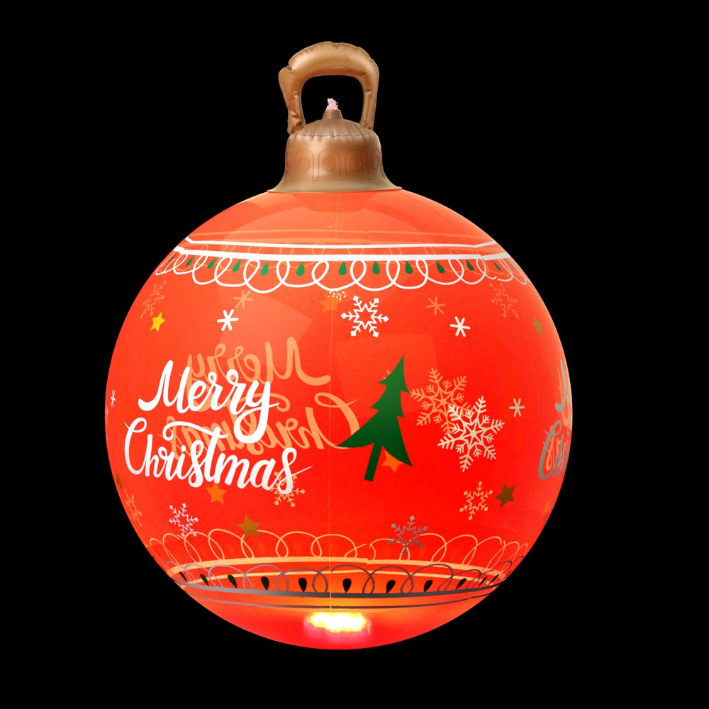 Jingle Jollys Christmas Inflatable Ball 60cm Led Illuminated Xmas Decoration Red