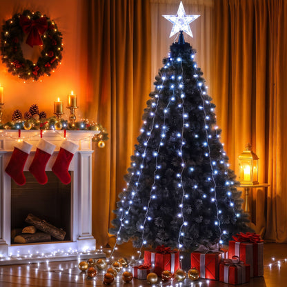 Jingle Jollys 2.5M Christmas Tree Lights Christmas Lights Tree Topper Waterfall Fairy Lights White