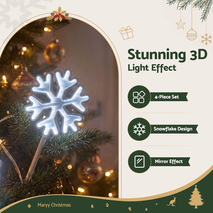 Jingle Jollys 4 Pack Christmas Lights Path Lights Garden Decoration Outdoor Pathway Lighting