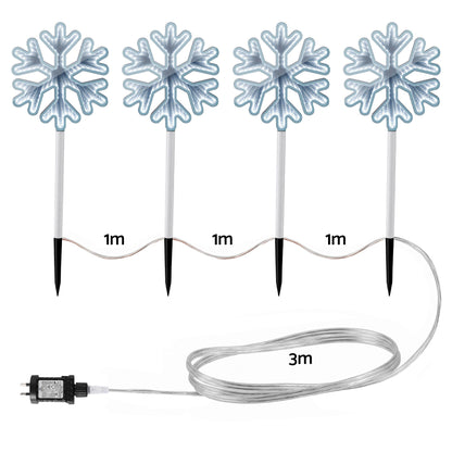 Jingle Jollys 4 Pack Christmas Lights Path Lights Garden Decoration Outdoor Pathway Lighting